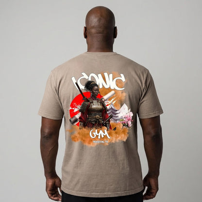 Oversized Acid Wash T-Shirts (Afro-Samurai Goddess Line)
