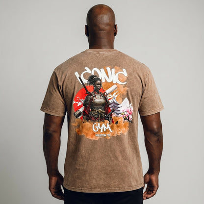 Oversized Acid Wash T-Shirts (Afro-Samurai Goddess Line)